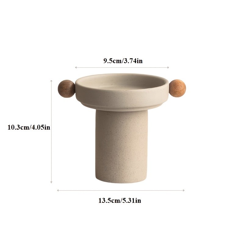 CEEFU Modern 3-Candle Ceramic Holder with Handles – Minimalist Drip-Resistant Stand for Holiday & Everyday NZ Home Decor