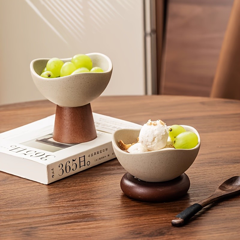 CEEFU Heart-Shaped Porcelain Dessert Bowls – Handmade Ceramic Cups for Ice Cream, Berries & Festive NZ Table Settings