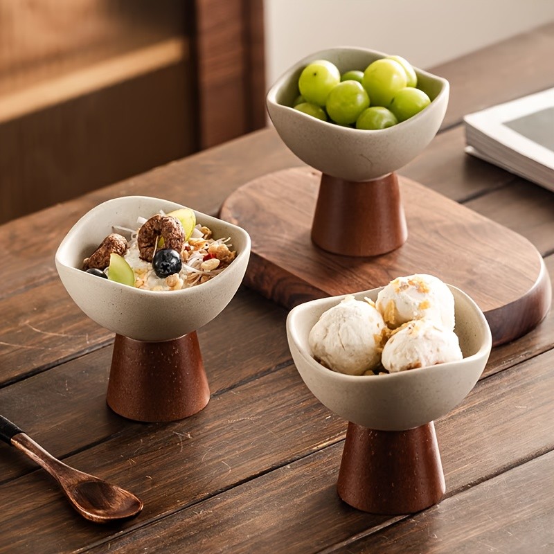 CEEFU Heart-Shaped Porcelain Dessert Bowls – Handmade Ceramic Cups for Ice Cream, Berries & Festive NZ Table Settings