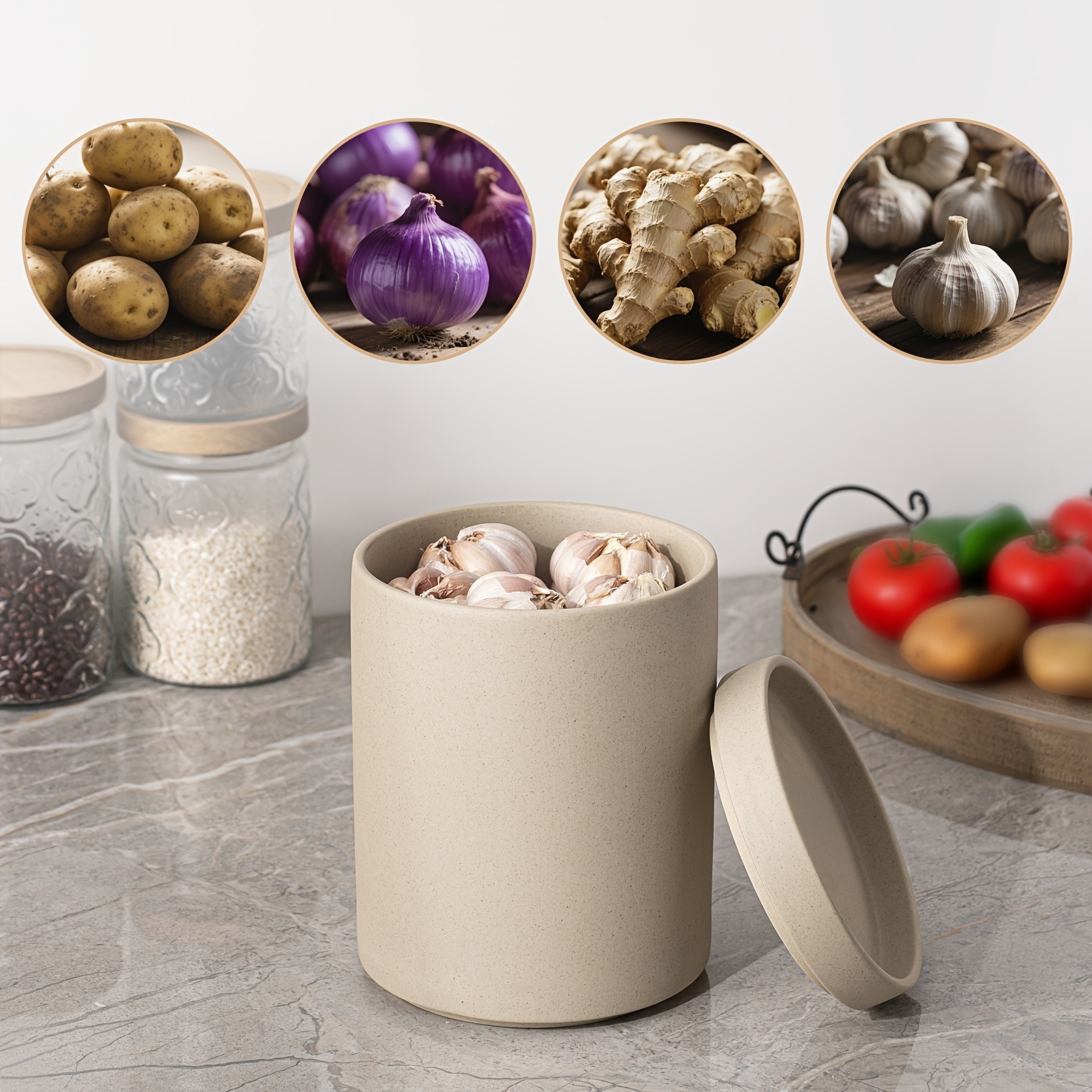 CEEFU Ceramic Kitchen Utensil Holder – Durable Countertop Crock for Spatulas, Spoons, Whisks & Everyday Cooking Tools