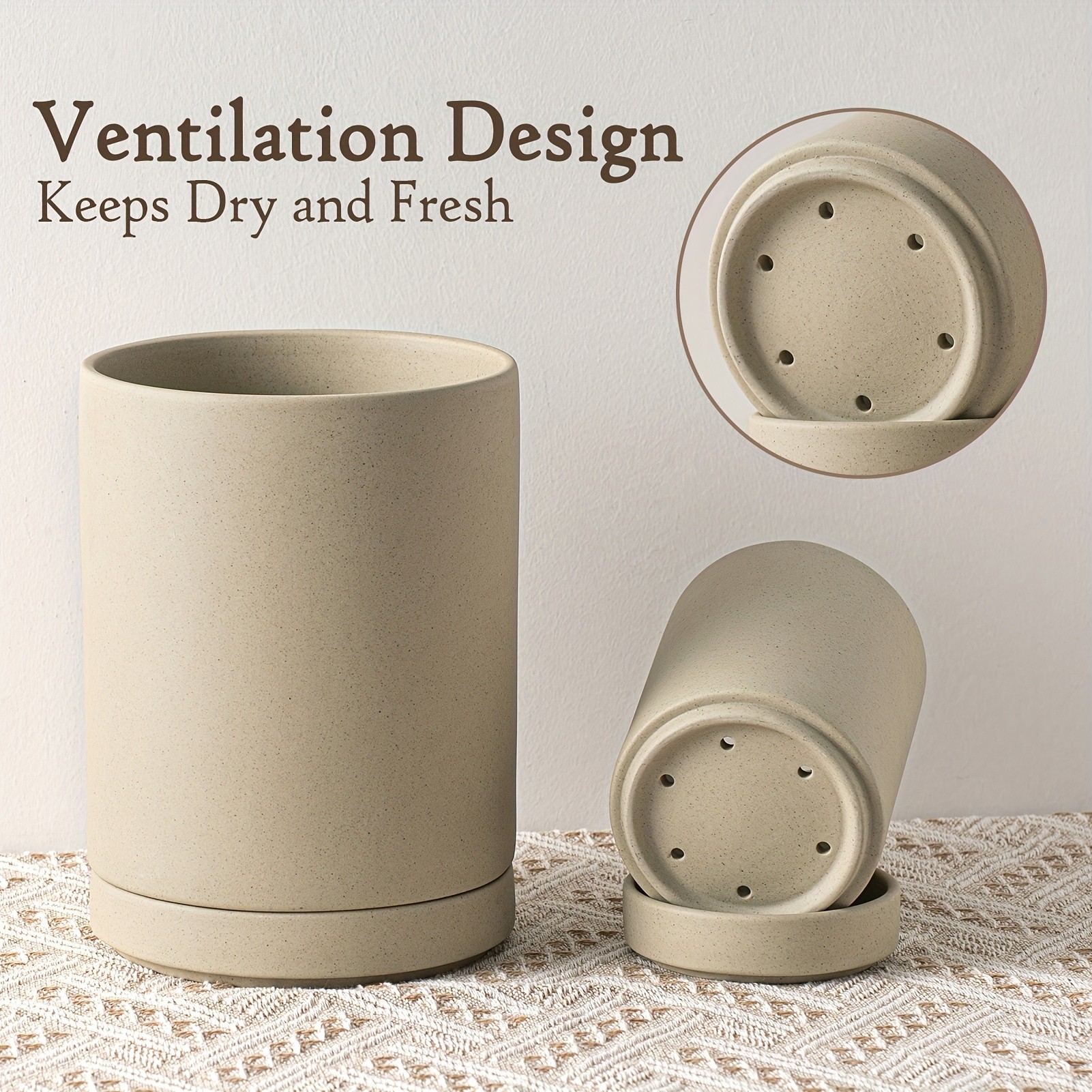 CEEFU Ceramic Kitchen Utensil Holder – Durable Countertop Crock for Spatulas, Spoons, Whisks & Everyday Cooking Tools