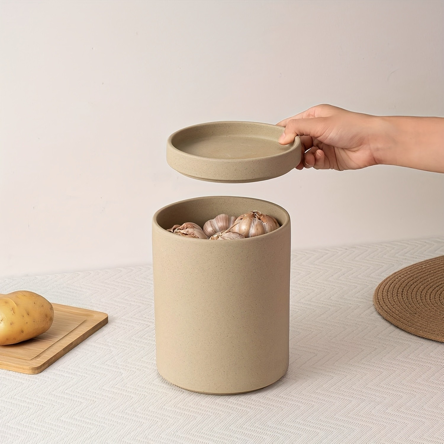 CEEFU Ceramic Kitchen Utensil Holder – Durable Countertop Crock for Spatulas, Spoons, Whisks & Everyday Cooking Tools