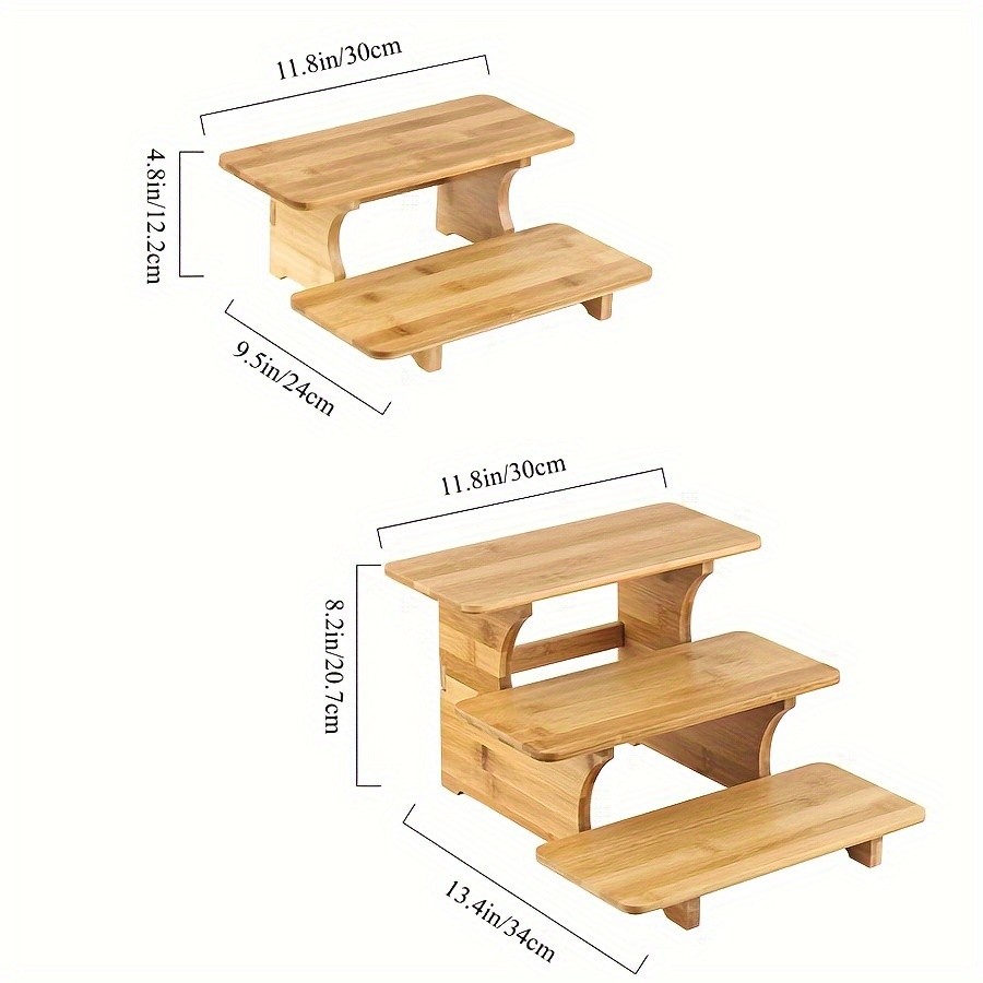CEEFU Multi-Tier Bamboo & Wood Cupcake Stand – Elegant Dessert Display for Holidays, Parties & NZ Home Celebrations