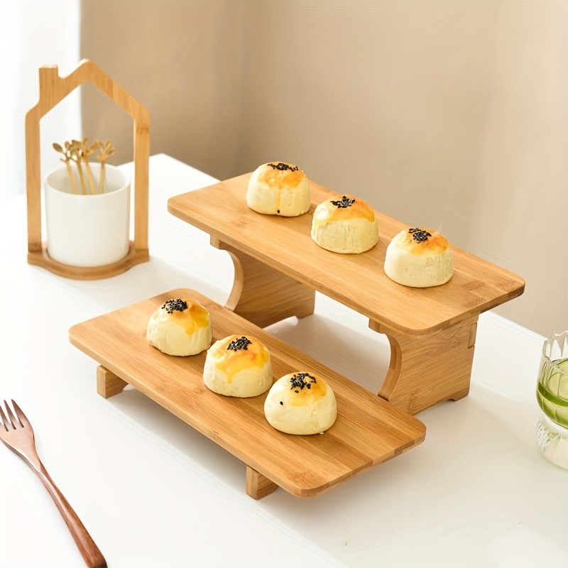 CEEFU Multi-Tier Bamboo & Wood Cupcake Stand – Elegant Dessert Display for Holidays, Parties & NZ Home Celebrations