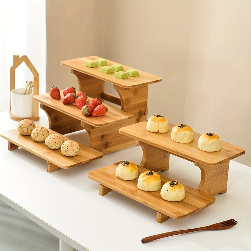 CEEFU Multi-Tier Bamboo & Wood Cupcake Stand – Elegant Dessert Display for Holidays, Parties & NZ Home Celebrations