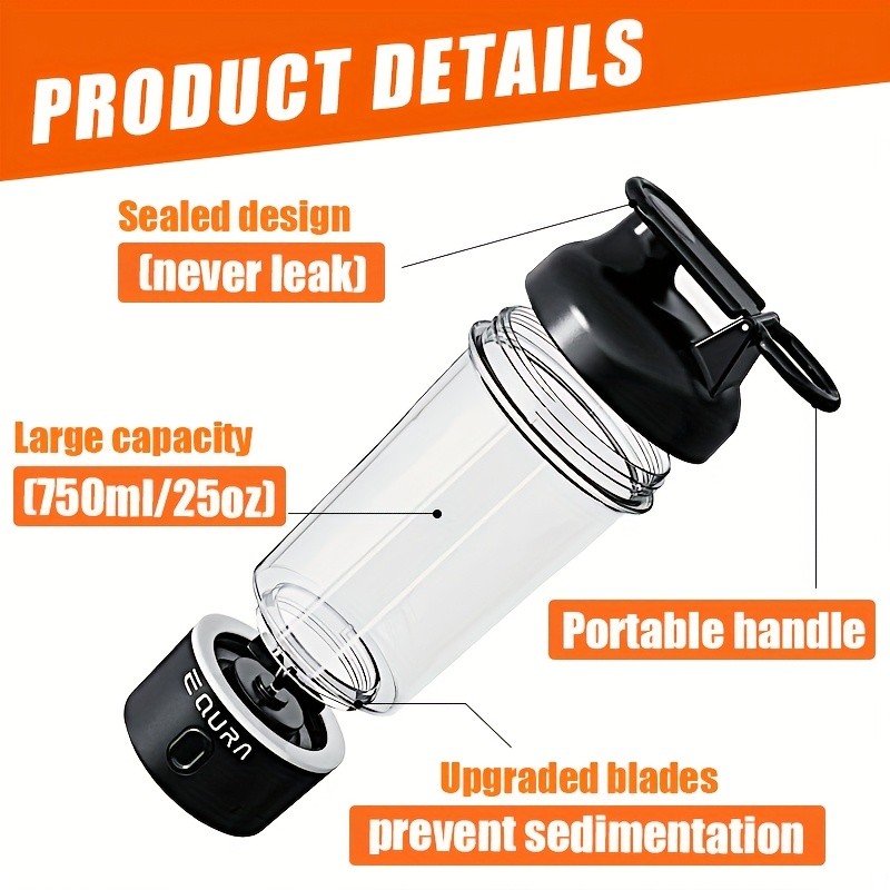 eQUra 750ml Pulse Electric Blender Cup – Dual-Mode Portable Protein Shaker & Smoothie Maker for Active NZ Lifestyles