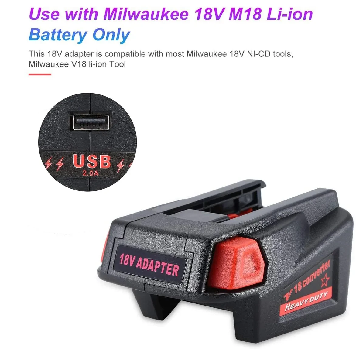 M18 to V18 lithium battery adapter