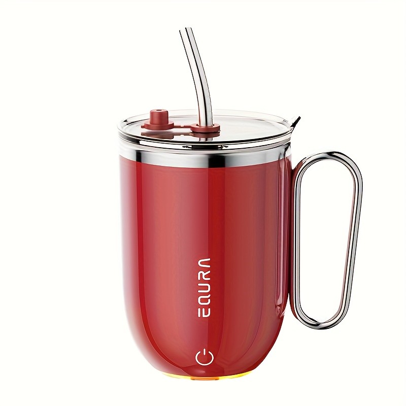 eQUra Smart Stainless Steel Automatic Mixing Cup – Portable Self-Stirring Mug for Coffee, Milk & Chocolate (Holiday Gift Ready)