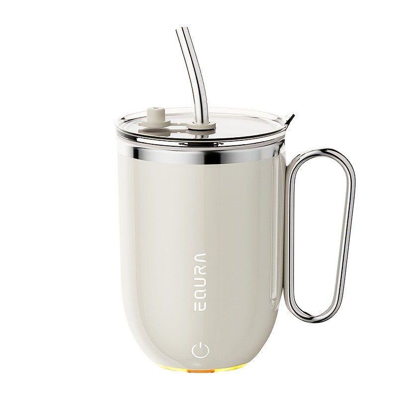 eQUra Smart Stainless Steel Automatic Mixing Cup – Portable Self-Stirring Mug for Coffee, Milk & Chocolate (Holiday Gift Ready)