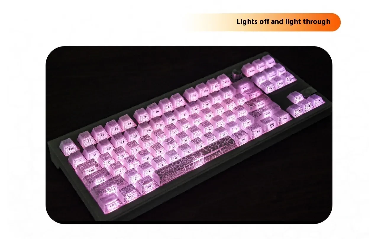 White Fission Side Carving Transparent Keycap