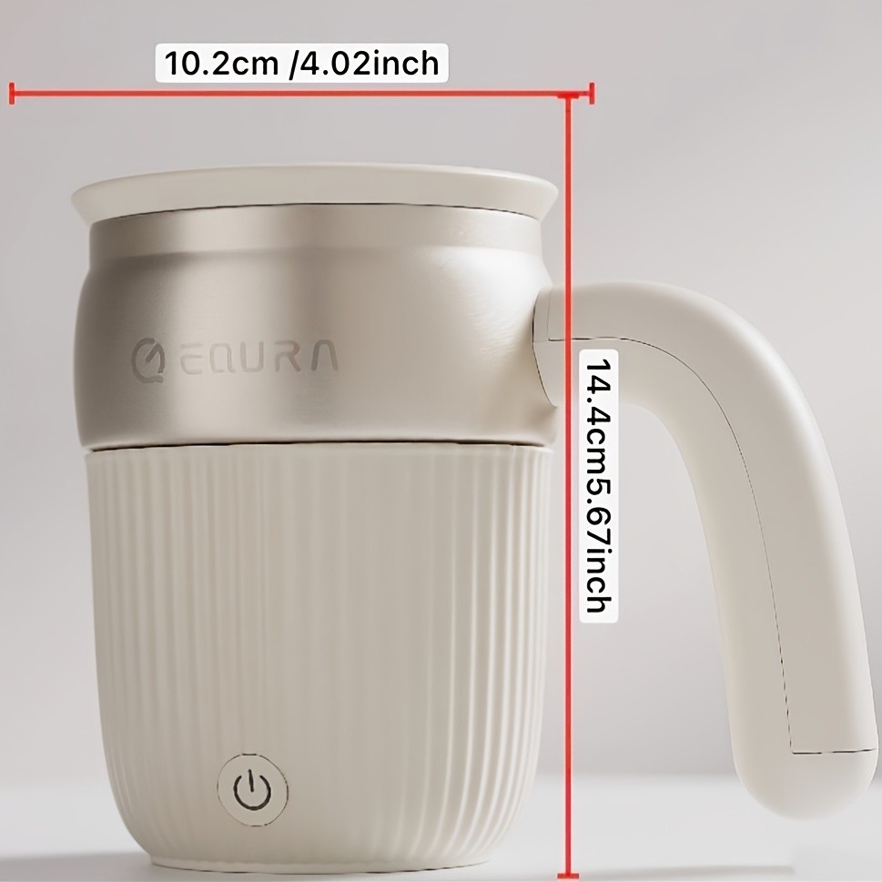 eQUra 450ml Automatic Magnetic Stirring Cup – 316 Stainless Steel Self-Mixing Coffee & Milkshake Mug (2025 Gift Edition)