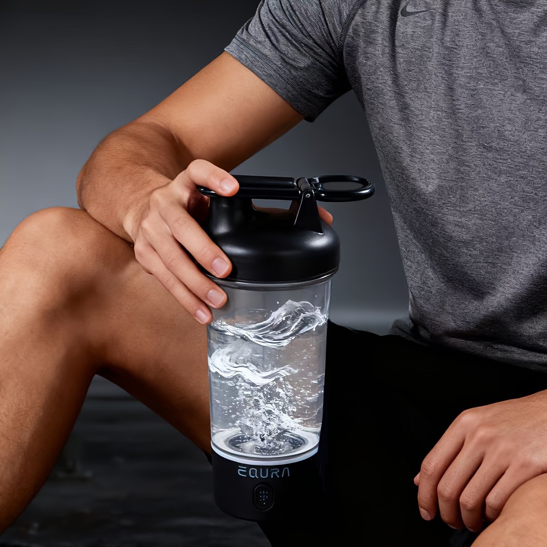 eQUra Portable Tritan Water Bottle with Capacity Scale – Shatterproof Single-Spout Hydration Bottle for Gym, Camping & Outdoor Use