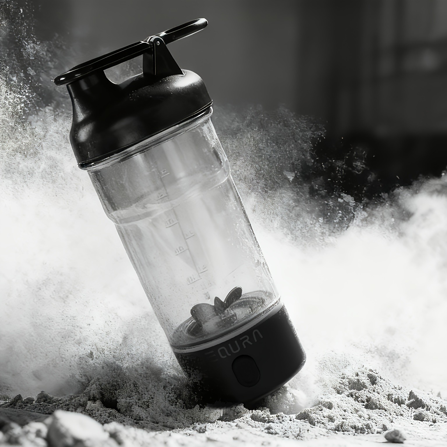 eQUra Portable Tritan Water Bottle with Capacity Scale – Shatterproof Single-Spout Hydration Bottle for Gym, Camping & Outdoor Use