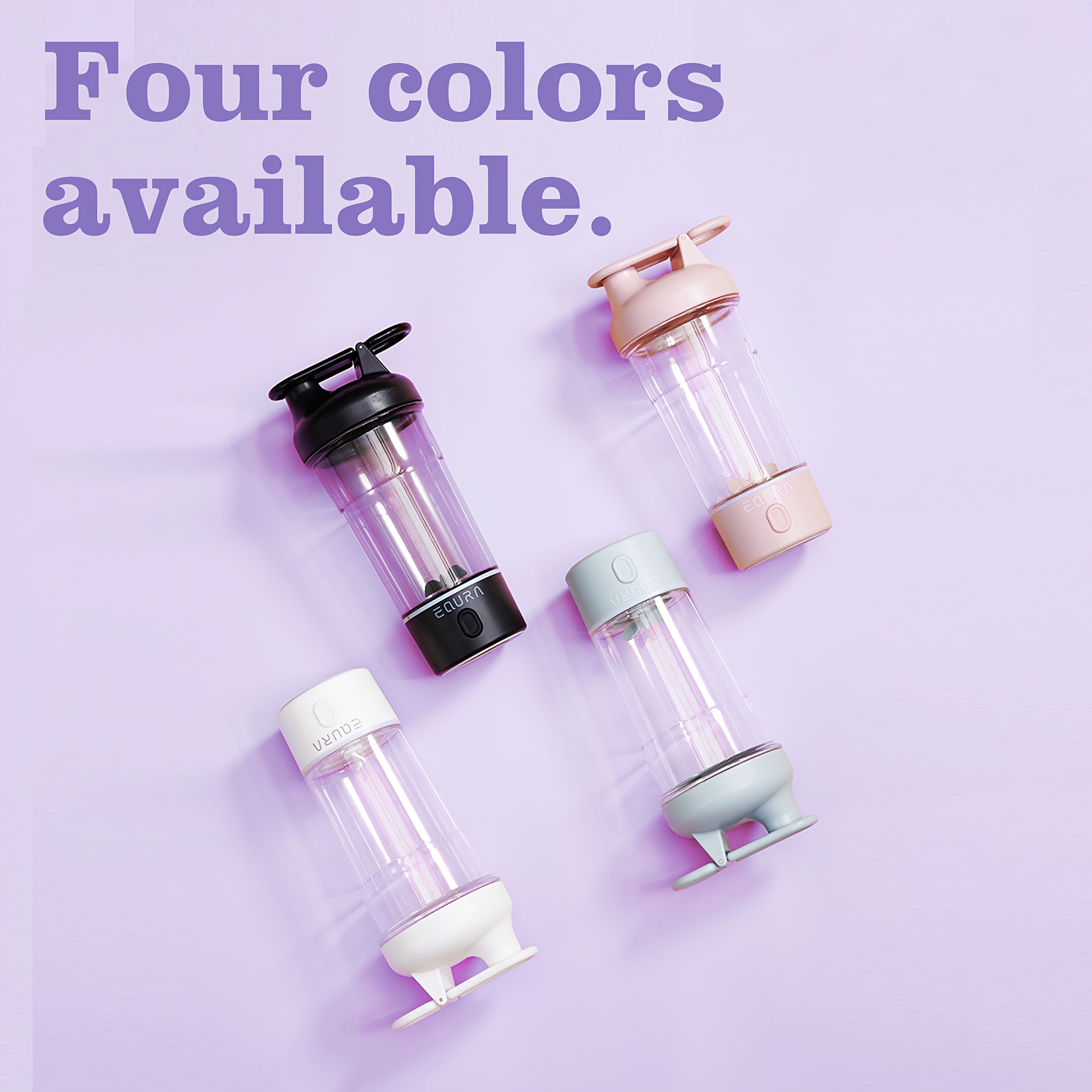 eQUra Portable Tritan Water Bottle with Capacity Scale – Shatterproof Single-Spout Hydration Bottle for Gym, Camping & Outdoor Use