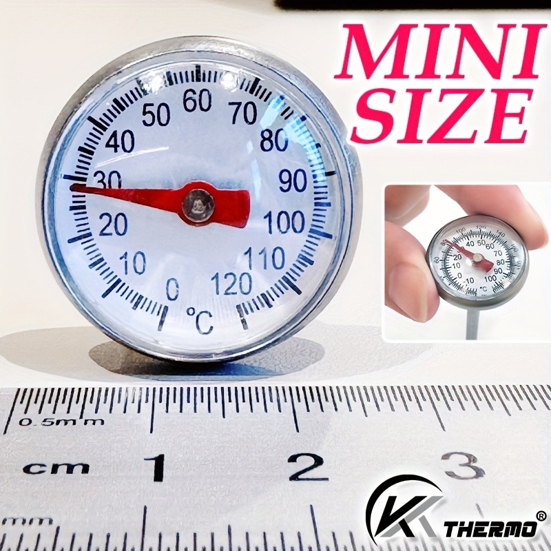 KT THERMO Stainless Steel Instant Read Food Thermometer – No-Battery Dual-Scale Gauge for Cooking, Grilling & BBQs