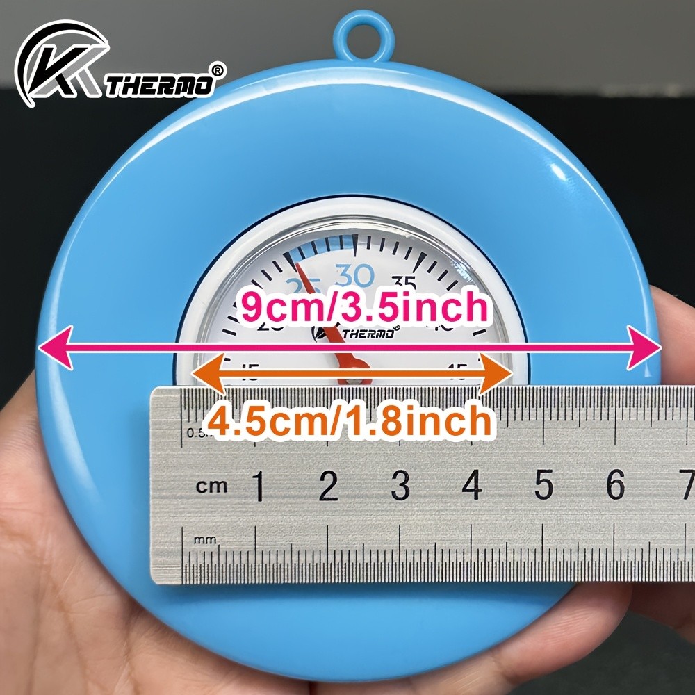 KT THERMO Floating Pool Thermometer – Easy-Read Celsius Dial with Rope & Suction Cup for Pools, Spas & Hot Tubs