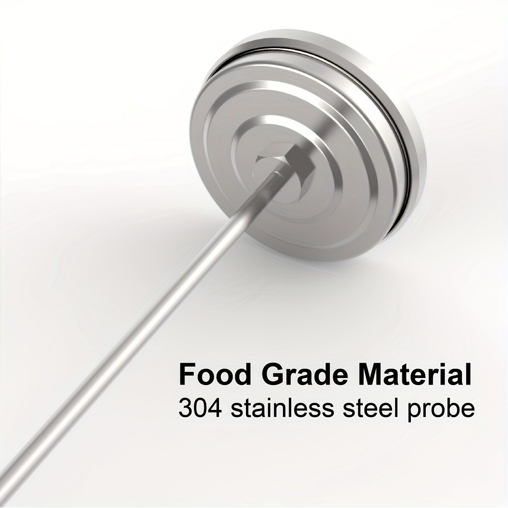 KT THERMO Stainless Steel Meat Thermometer – Glass-Dial Probe Gauge for BBQ, Roasting & All Meat Cooking