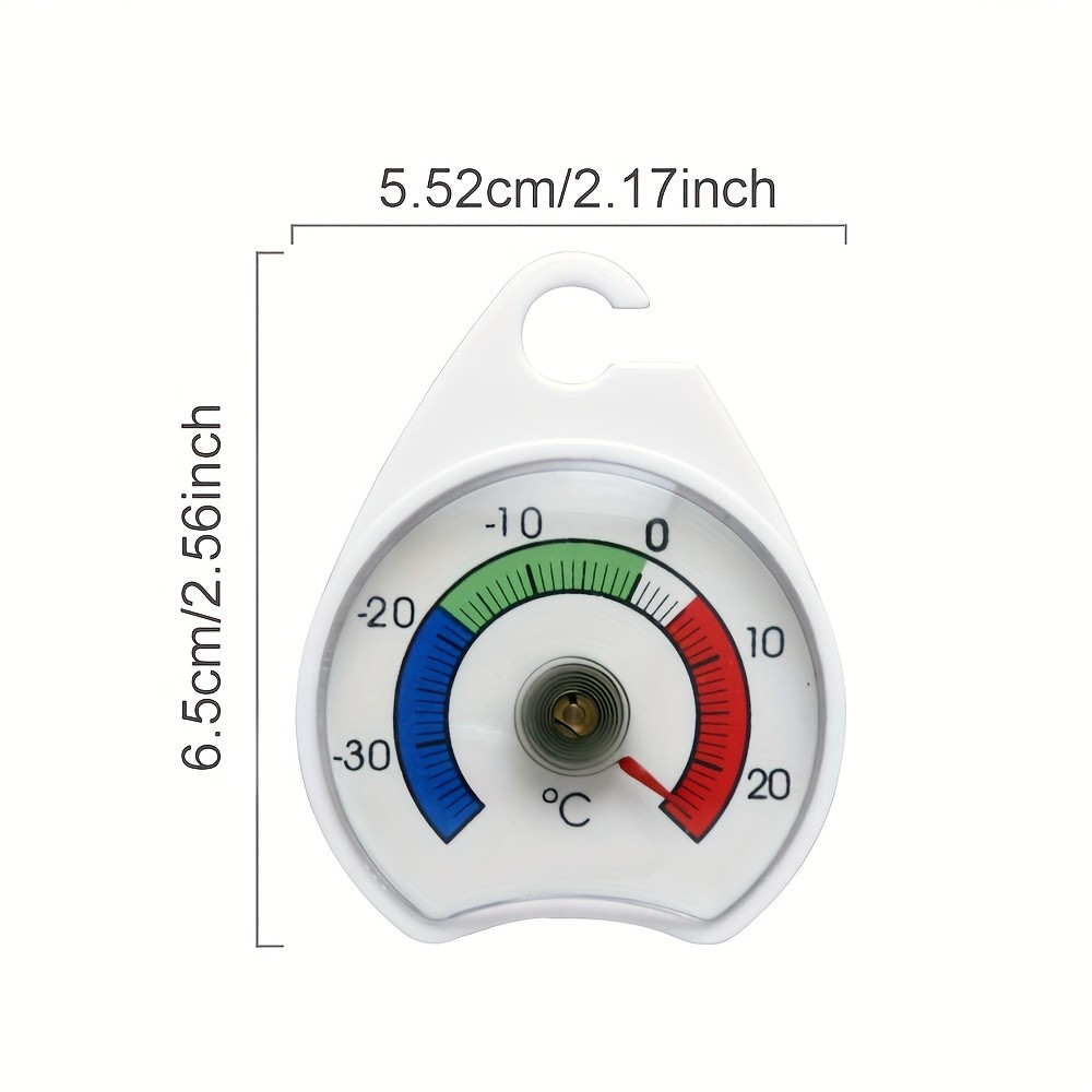 KT THERMO 2pcs Analog Refrigerator & Freezer Thermometer Set – No-Battery Celsius/Fahrenheit Dial for Accurate Cold Storage Monitoring