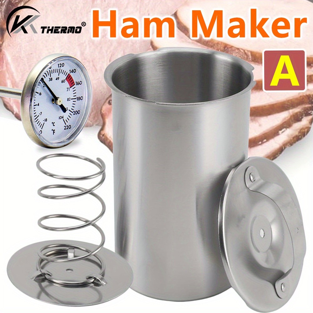 KT THERMO Stainless Steel Ham Maker with Meat Thermometer – Homemade Ham Press for Holiday Cooking & Gourmet NZ Kitchens