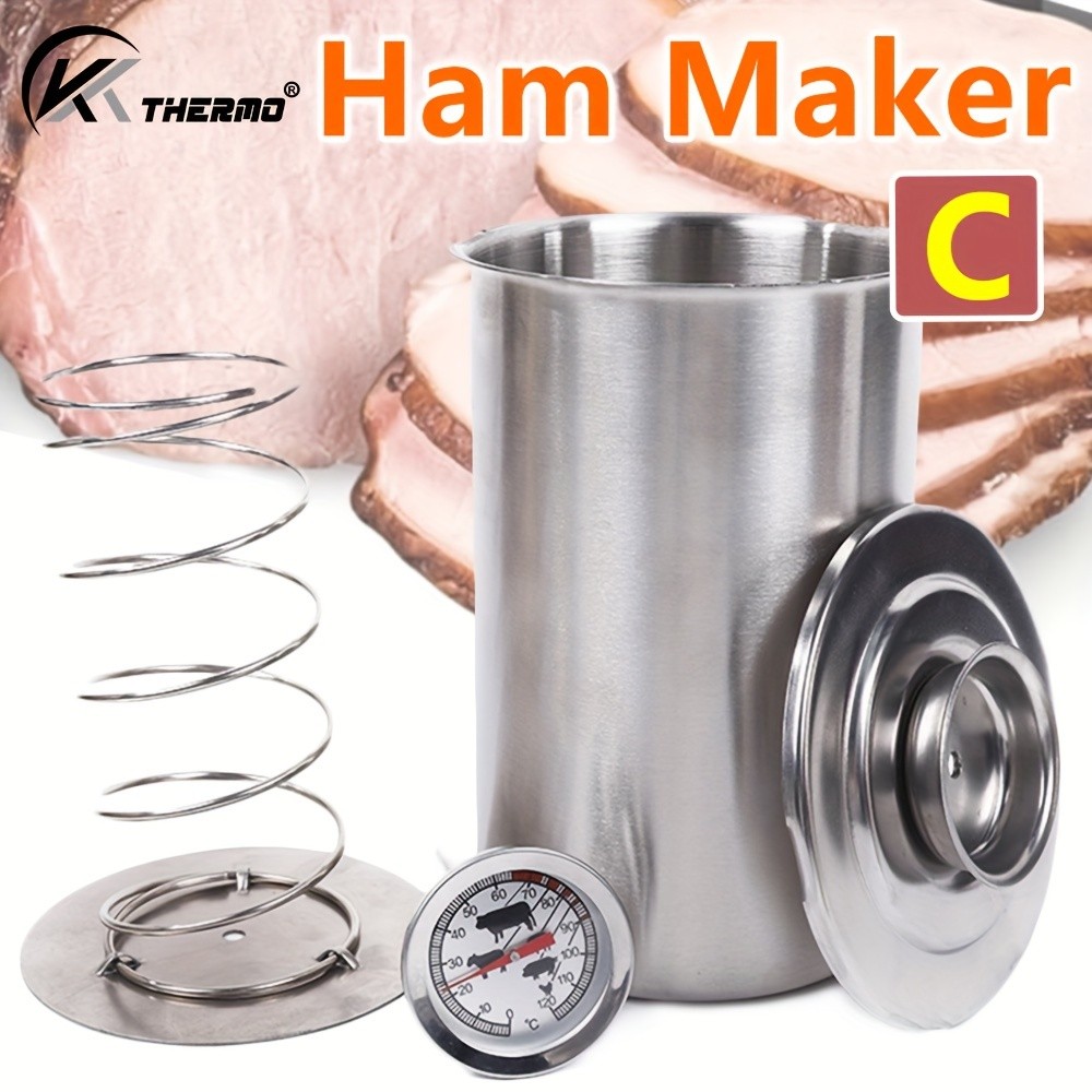 KT THERMO Stainless Steel Ham Maker with Meat Thermometer – Homemade Ham Press for Holiday Cooking & Gourmet NZ Kitchens