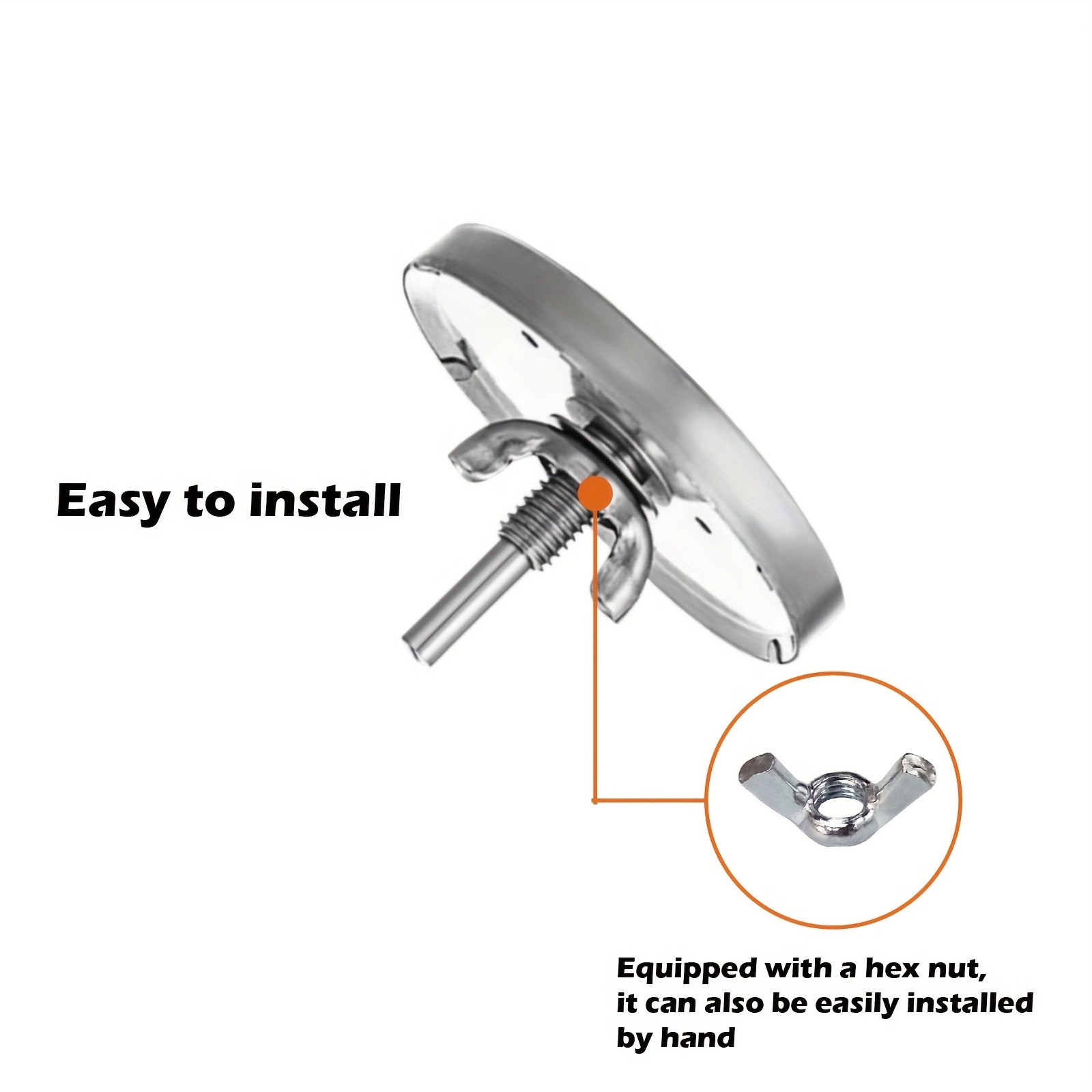 KT THERMO 7.62cm Stainless Steel Grill Thermometer – Precision BBQ & Smoker Temperature Gauge for Outdoor Cooking