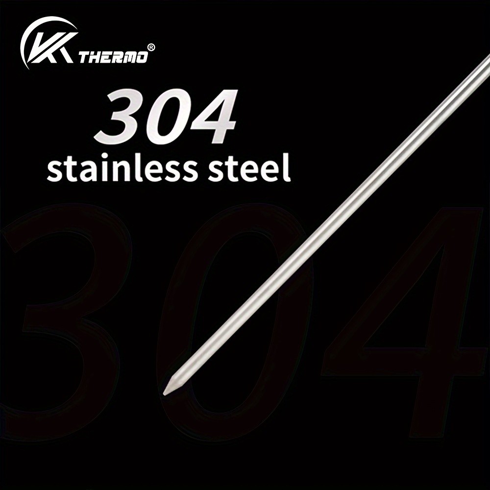 KT THERMO 50cm Stainless Steel Compost & Soil Thermometer – Long-Probe °C/°F Gauge for Gardening, Farming & Outdoor Planting