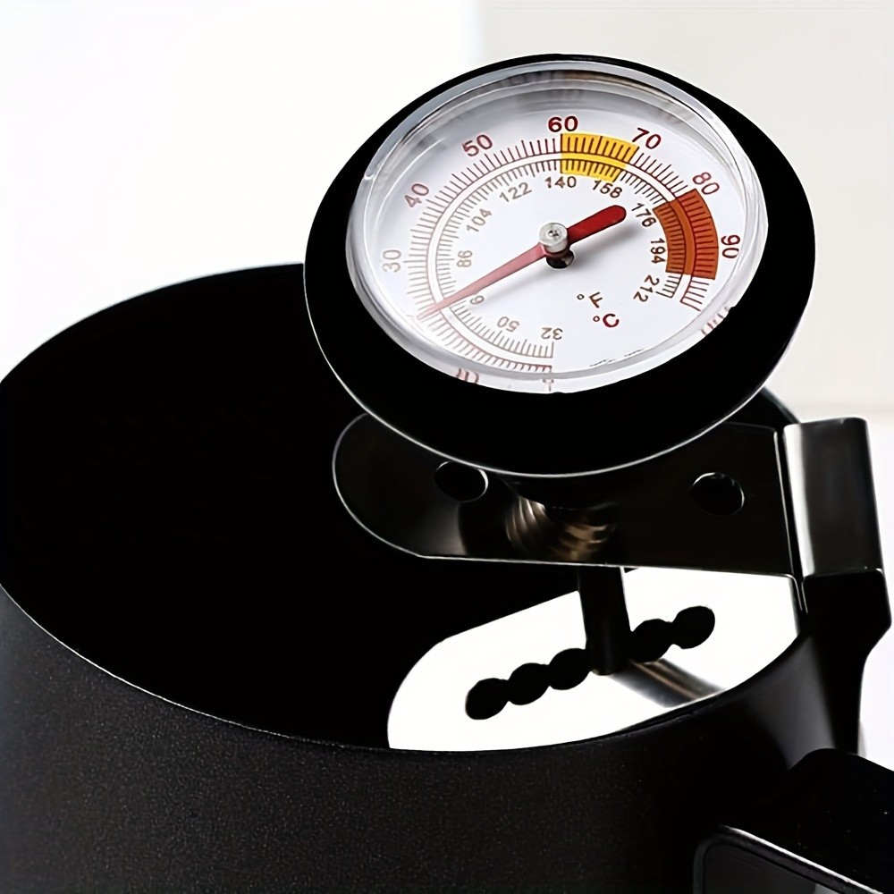 KT THERMO Stainless Steel Clip-On Coffee Thermometer – Anti-Scald Instant Read Probe for Pour-Over, Milk Frothing & Food Cooking
