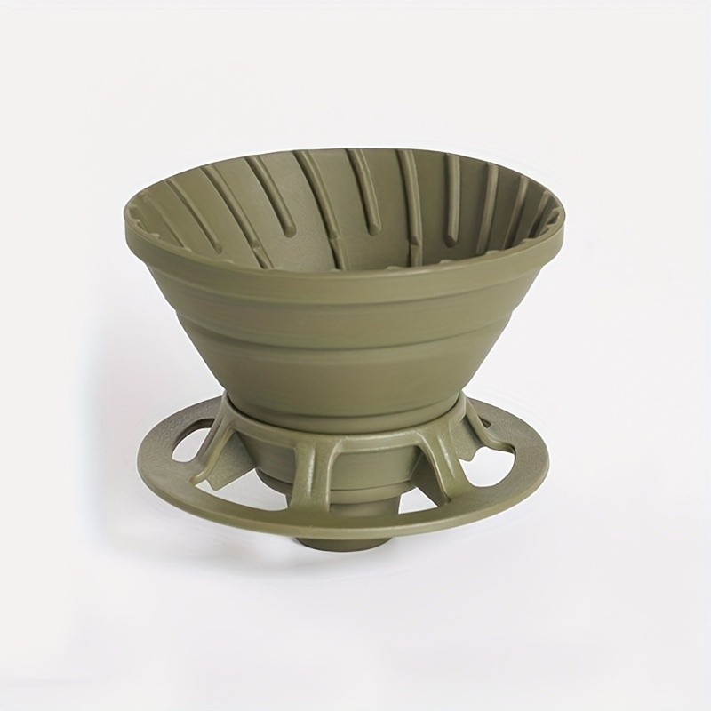 KT THERMO Collapsible Silicone Pour-Over Coffee Dripper – Foldable V60 Filter Cup for Camping, Hiking & Outdoor Brewing
