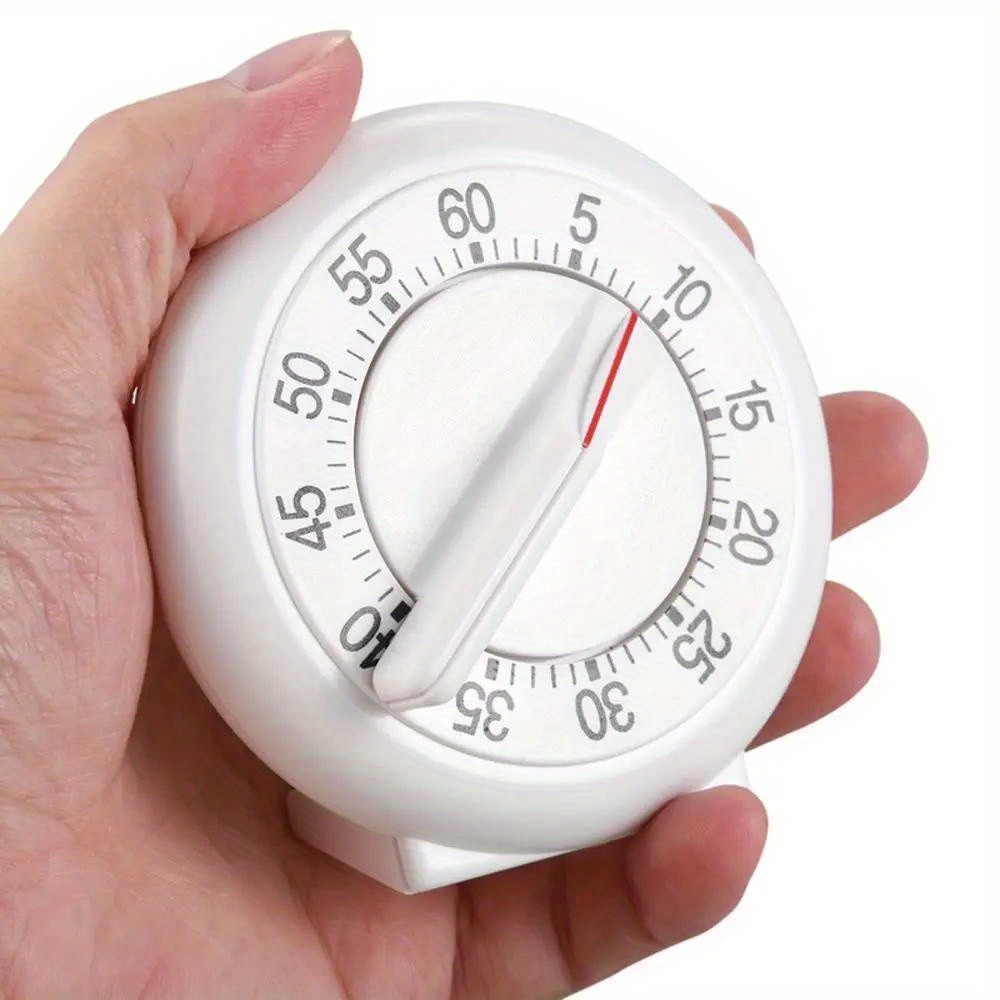 KT THERMO Mechanical Rotary Kitchen Timer – No-Electricity Plastic Countdown Tool for Cooking, Study & Home Use