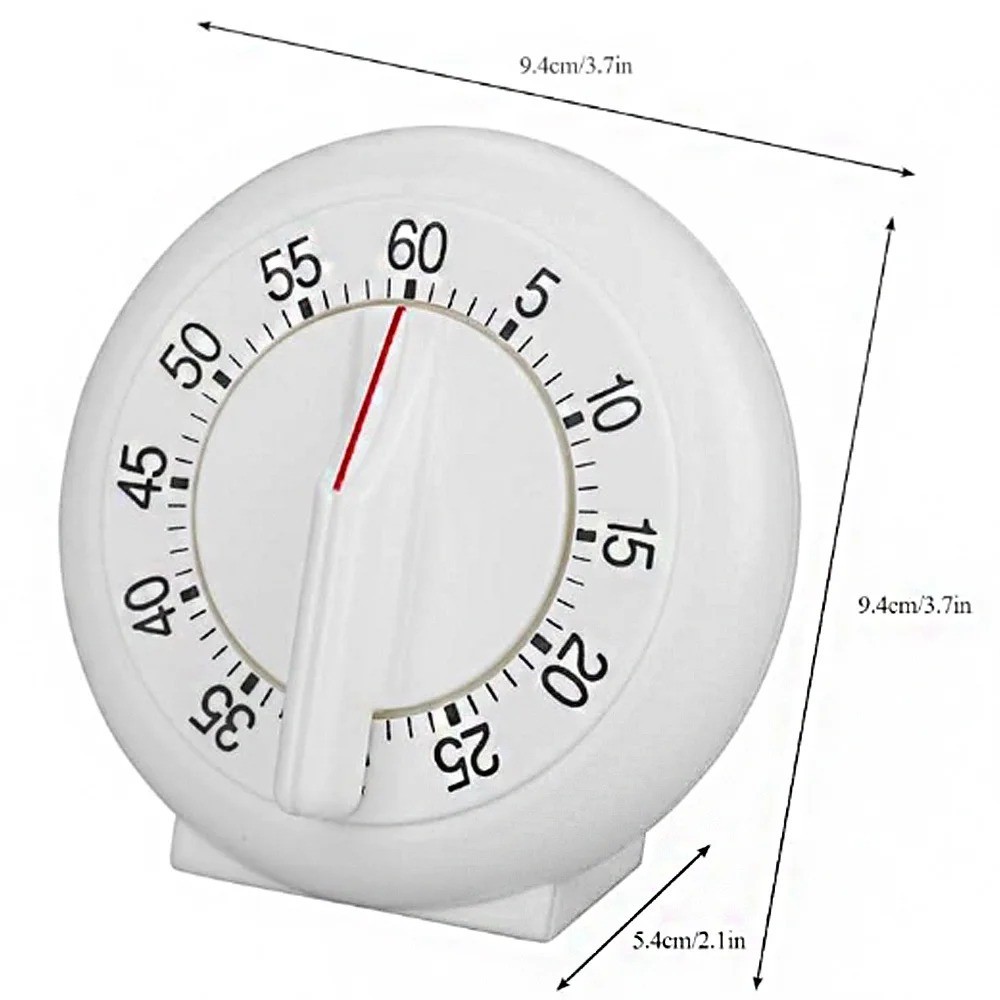 KT THERMO Mechanical Rotary Kitchen Timer – No-Electricity Plastic Countdown Tool for Cooking, Study & Home Use