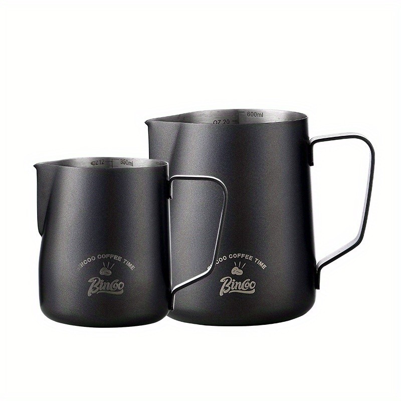 Bincoo Stainless Steel Coffee Frothing Pitcher – Professional Pointed Steam Jug for Milk Frothing, Pouring & Latte Art