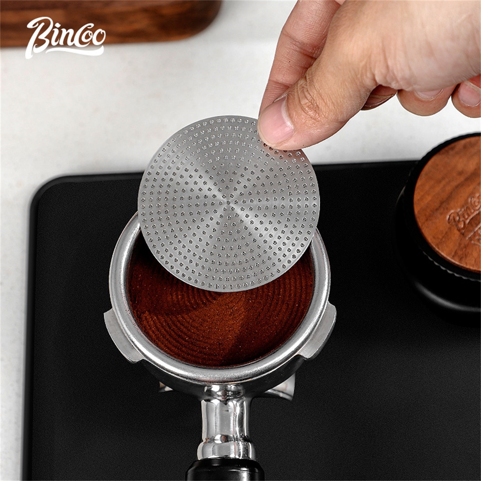 Bincoo Stainless Steel Espresso Separation Filter – Secondary Water Screen & Powder Bowl for Clean, Stable Espresso Extraction
