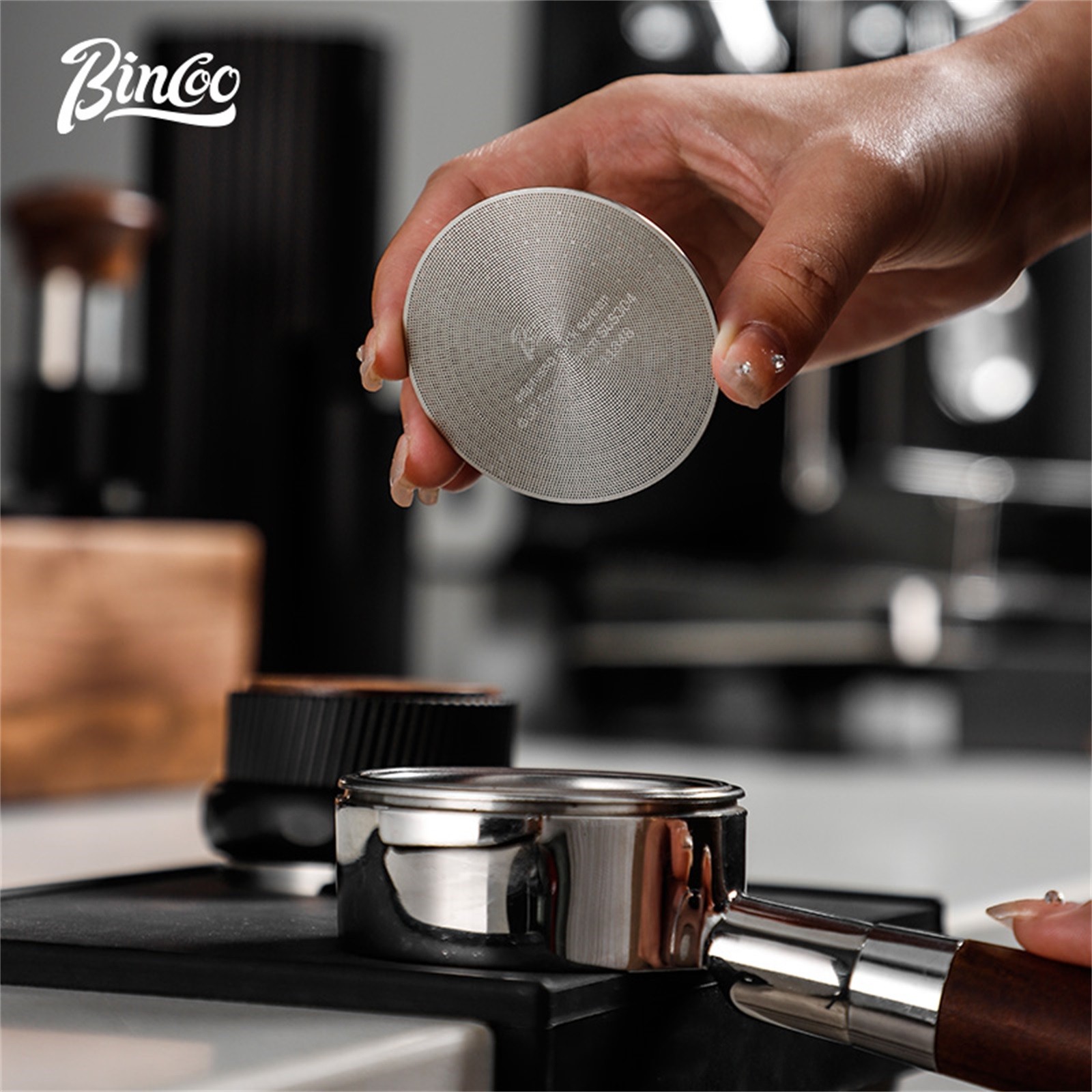 Bincoo Stainless Steel Espresso Separation Filter – Secondary Water Screen & Powder Bowl for Clean, Stable Espresso Extraction