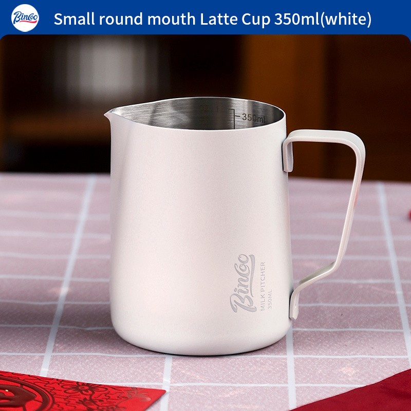 Bincoo Stainless Steel Latte Art Frothing Pitcher Set – 350ml & 600ml Pointed-Spout Steam Jugs for Barista-Quality Milk Texturing