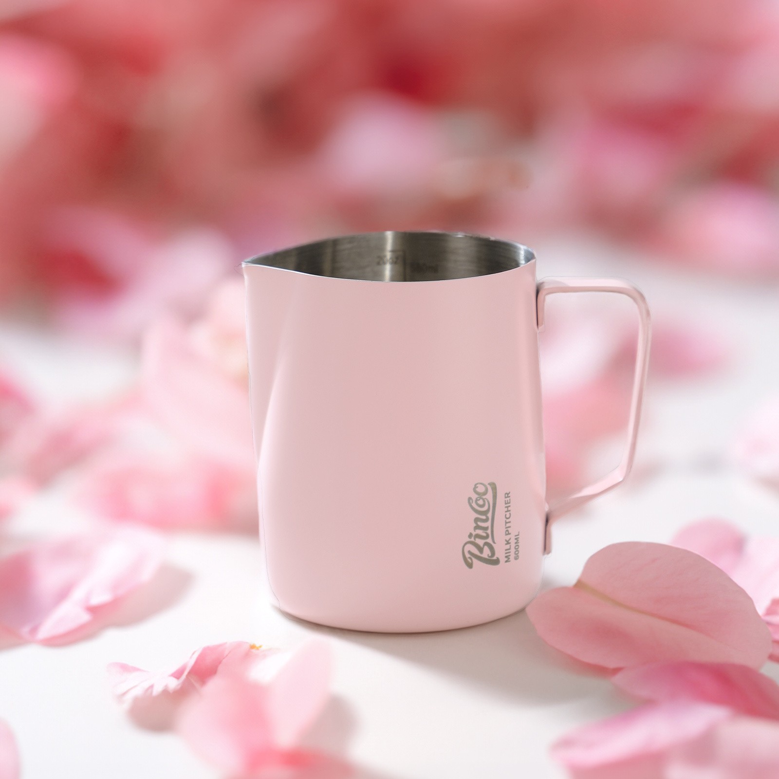 Bincoo Stainless Steel Latte Art Frothing Pitcher Set – 350ml & 600ml Pointed-Spout Steam Jugs for Barista-Quality Milk Texturing