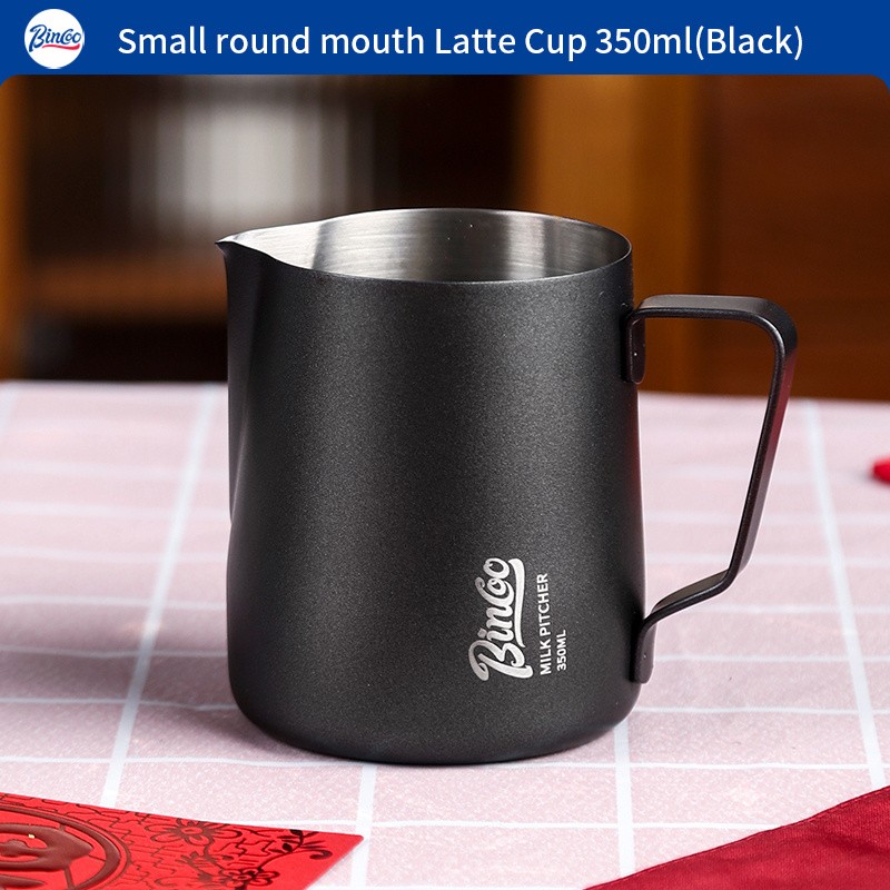 Bincoo Stainless Steel Latte Art Frothing Pitcher Set – 350ml & 600ml Pointed-Spout Steam Jugs for Barista-Quality Milk Texturing