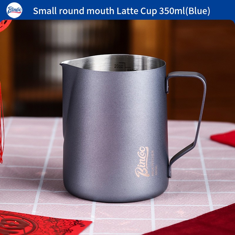 Bincoo Stainless Steel Latte Art Frothing Pitcher Set – 350ml & 600ml Pointed-Spout Steam Jugs for Barista-Quality Milk Texturing