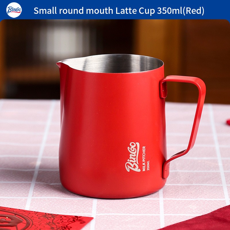 Bincoo Stainless Steel Latte Art Frothing Pitcher Set – 350ml & 600ml Pointed-Spout Steam Jugs for Barista-Quality Milk Texturing