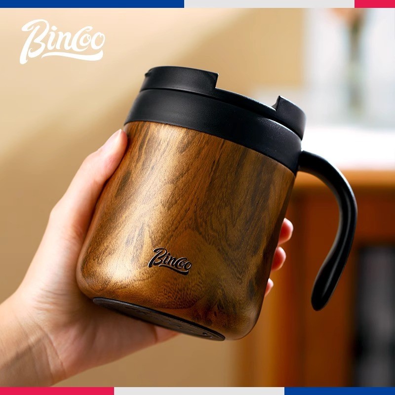 Bincoo 304 Stainless Steel Insulated Coffee Mug – Double-Wall Thermal Cup with Handle for Home, Office & Iced American-Style Drinks