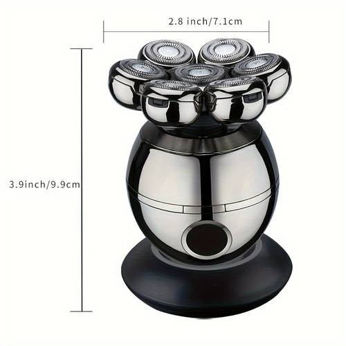 GERTZY 5-in-1 Grooming Kit for Bald Men – Electric Head Shaver with Rotary Blades & Accessories