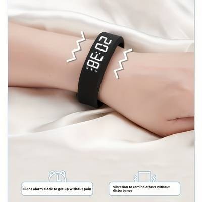 FASSUN Unisex Smart Watch – Stylish Digital Fitness Watch with Alarm, Step Counter & Night Glow