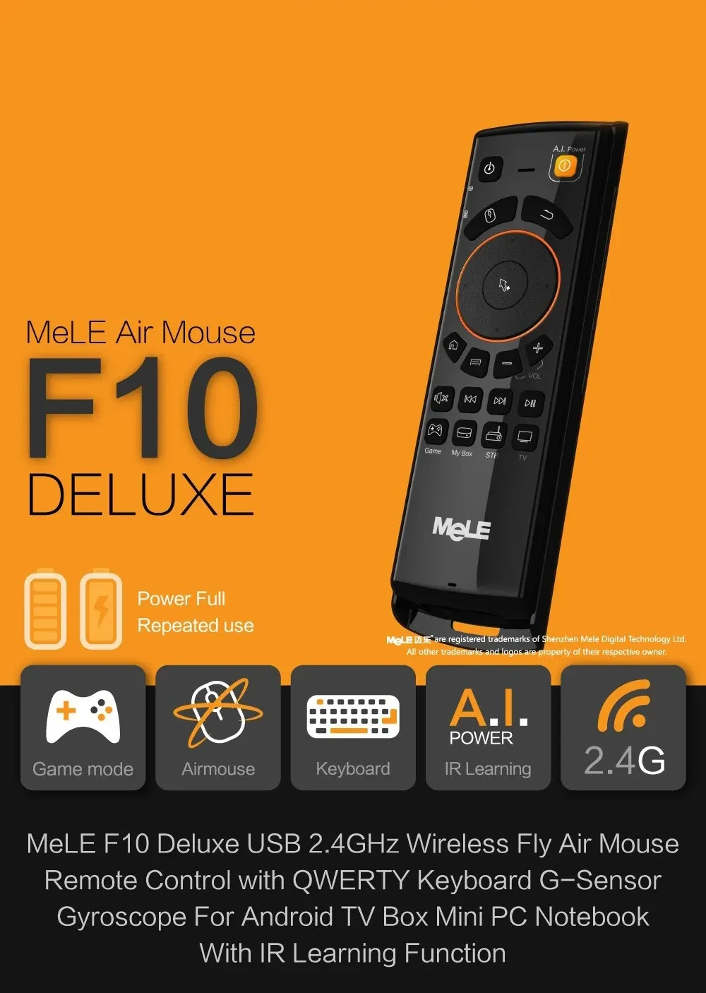 F10 deluxe wireless air mouse