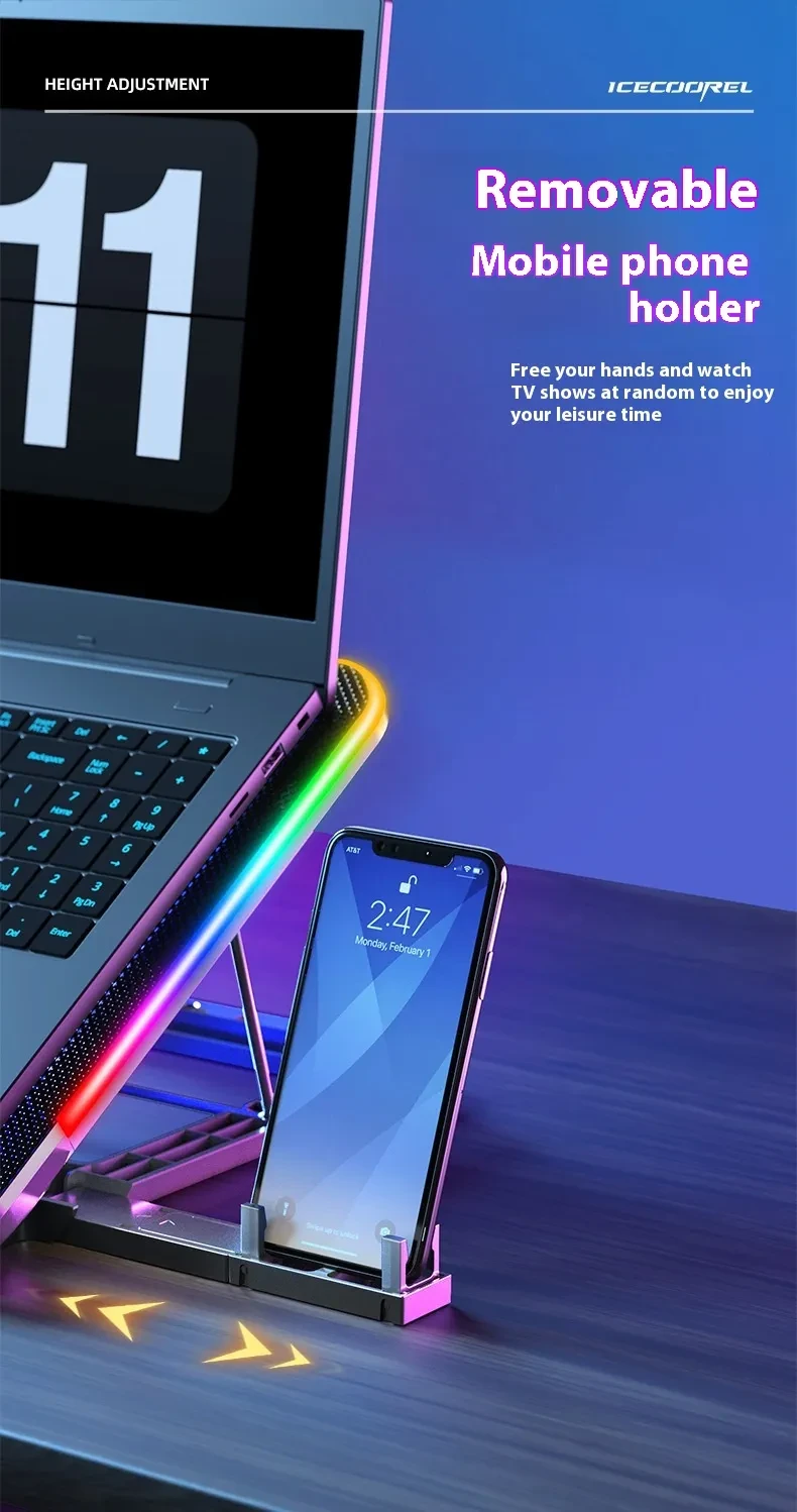 Core Ice Laptop Radiator Air Cooling Base Cooling Bracket