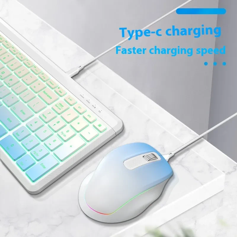 Wireless Bluetooth Dual-mode Charging Keyboard And Mouse Combination Suit Mute Ergonomic
