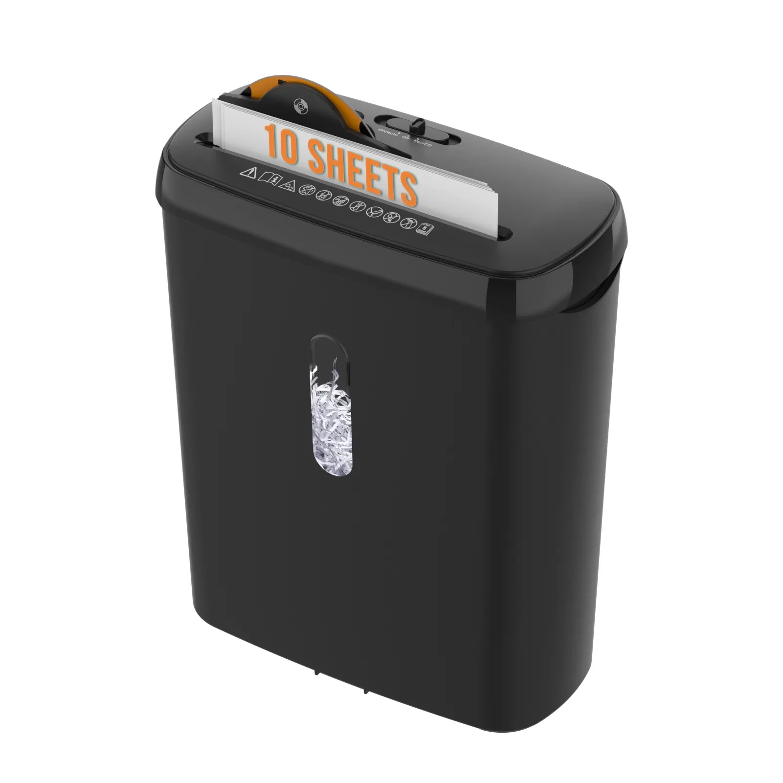 10 Strip Paper Shredder, P-2 Security Level, Equipped With A 3.17-gallon Paper Basket, CD And Credit Card Shredder, Durable And Fast Anti Paper Jam System, ETL Certified Home Office Shredder, FBA Ship