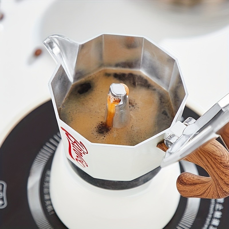 Bincoo Italian Espresso Moka Pot, Hand-Brewed Coffee Machine & Manual Coffee Grinder – Authentic Italian Café Taste at Home