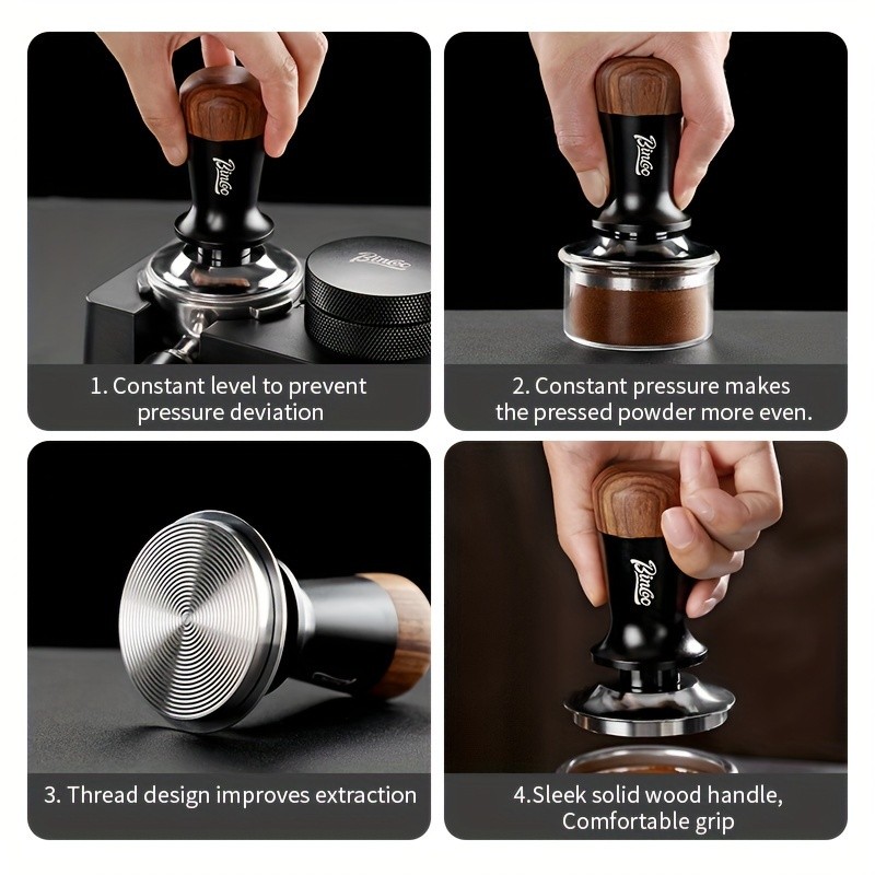 Bincoo Wooden Threaded Espresso Hammer – Italian Powder Press 51mm/58mm