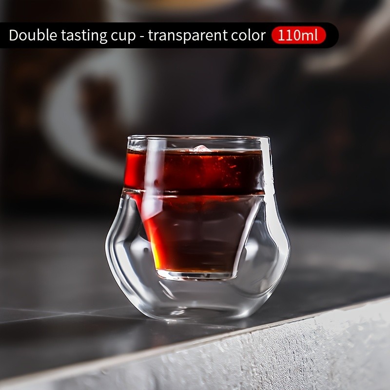 Bincoo Double Glass Coffee Cup – 110ml Italian-Style Clear Espresso Mug