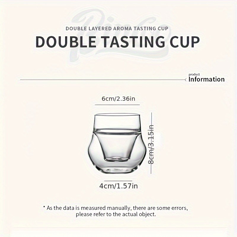 Bincoo Double Glass Coffee Cup – 110ml Italian-Style Clear Espresso Mug