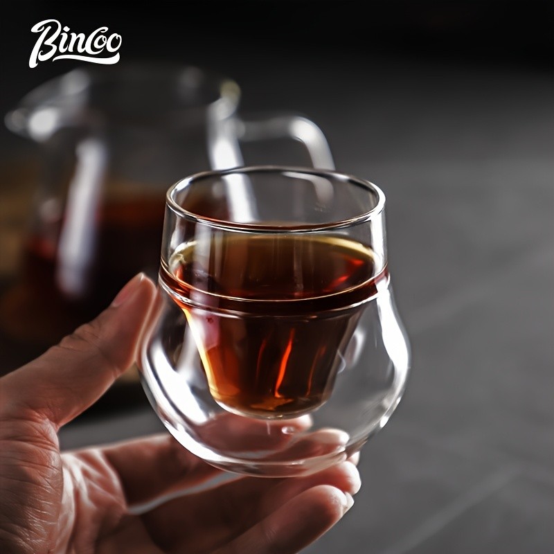 Bincoo Double Glass Coffee Cup – 110ml Italian-Style Clear Espresso Mug